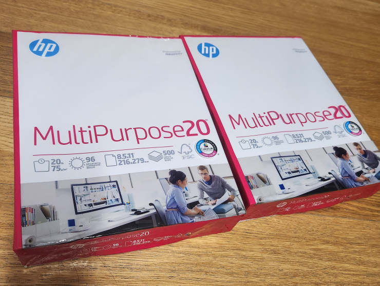 Moving sale!! HP paper letter size x 2 (1000 pages)