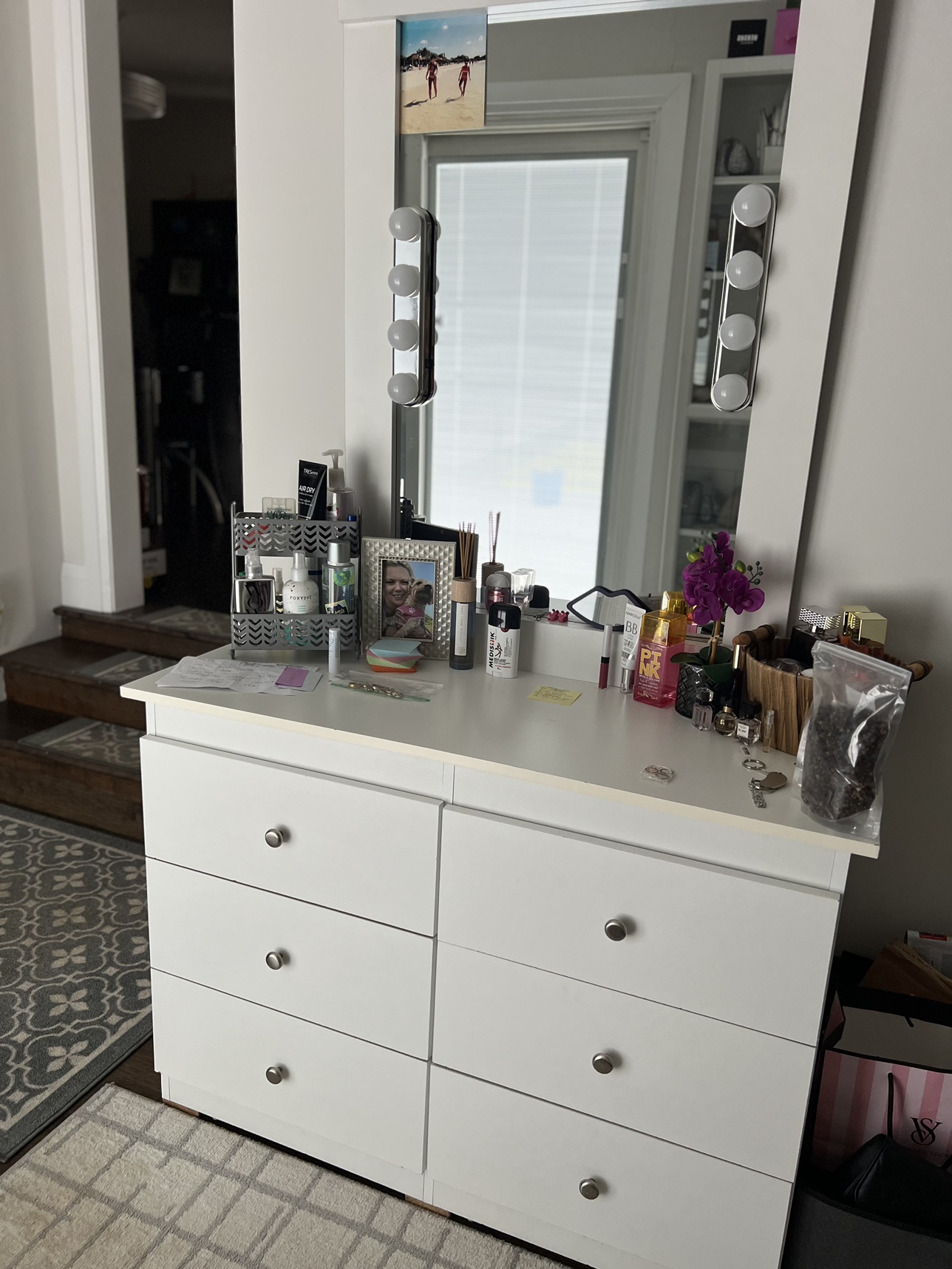 Dresser with mirror
