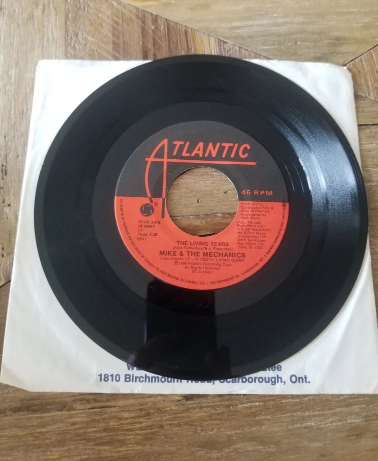 Mike & The Mechanics 7 inch Vinyl Record 80s VINTAGE