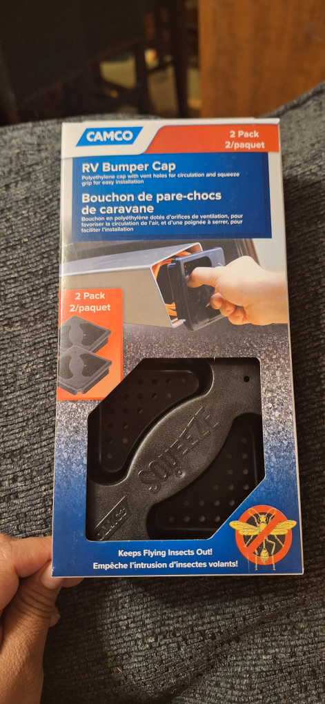 Camco No Insect RV Bumper Cap | Features Vent Holes image indicator(4)