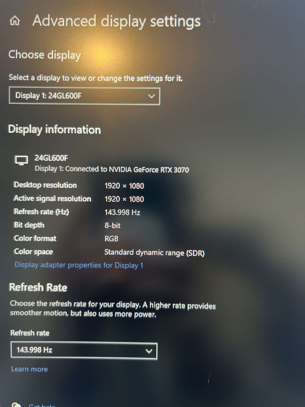LG Ultragear 24-inch gaming monitor 144Hz - photo 3