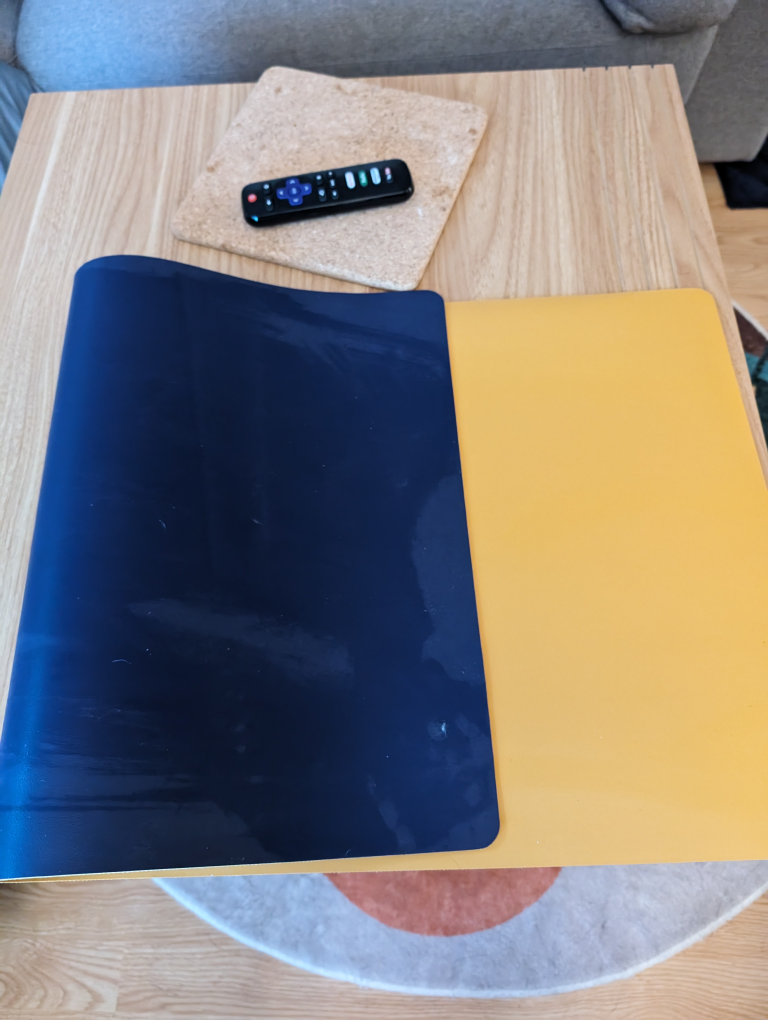 Reversible PU leather desk mat