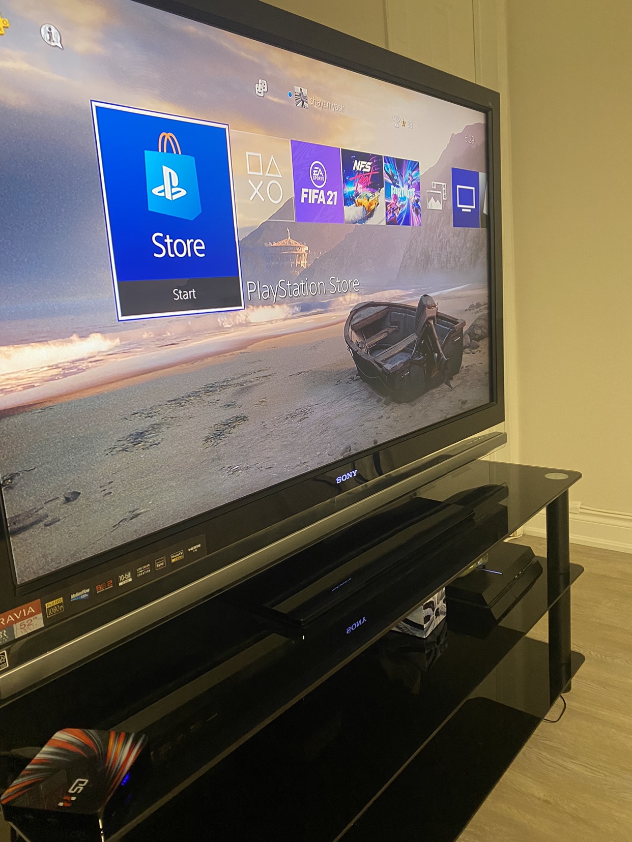 Sony BRAVIA 52” TV with Black TV Stand - photo 4