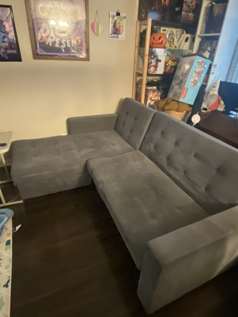 Sectional sofa with storage and pop out bed - photo 2