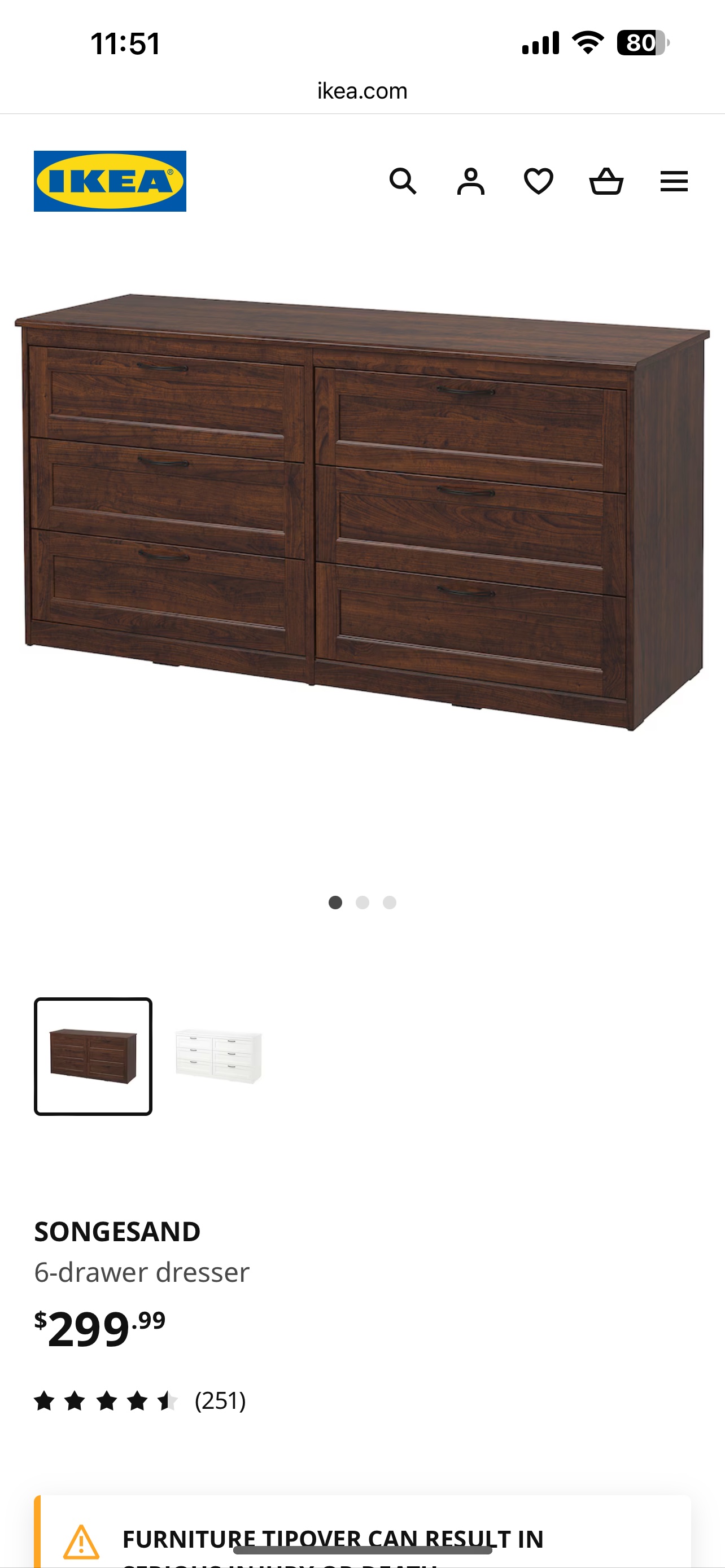 Dresser - 6 drawers - photo 2