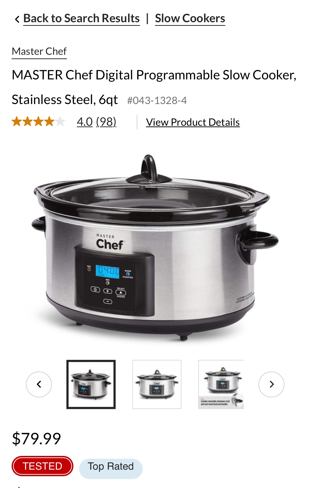 Master Chef Slow Cooker