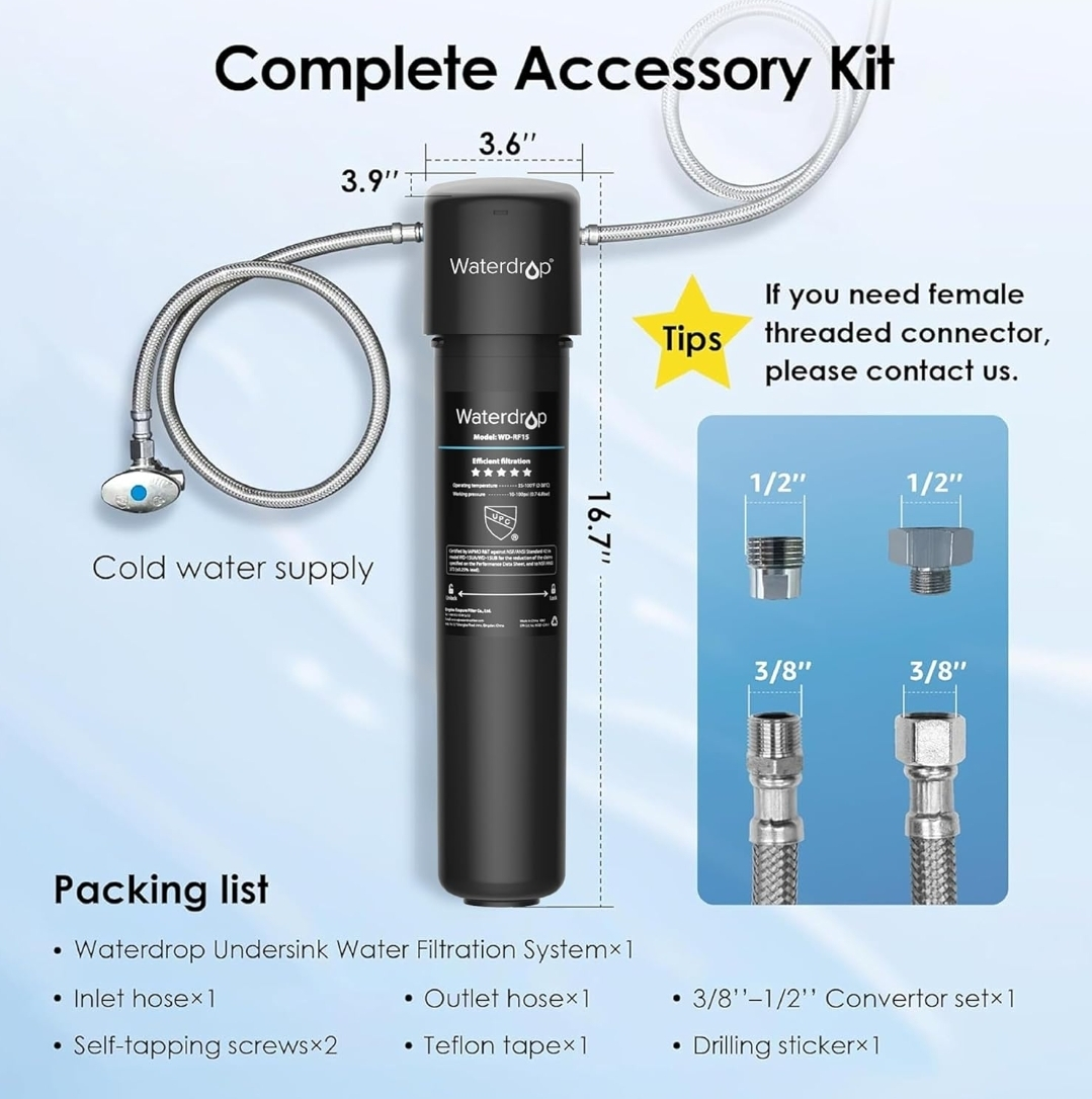 Waterdrop 15UA Under Sink Water Filter System - photo 2