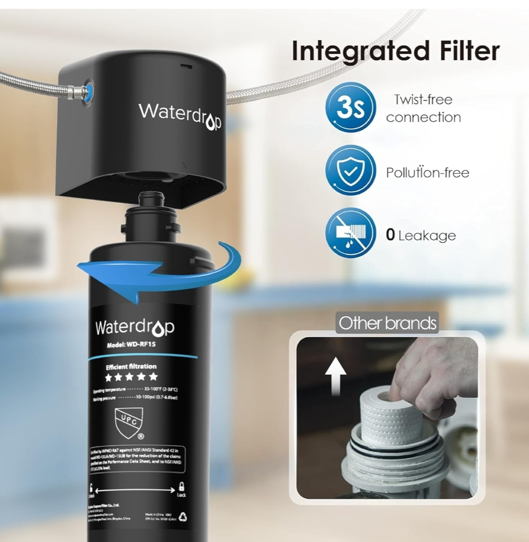 Waterdrop 15UA Under Sink Water Filter System - photo 3