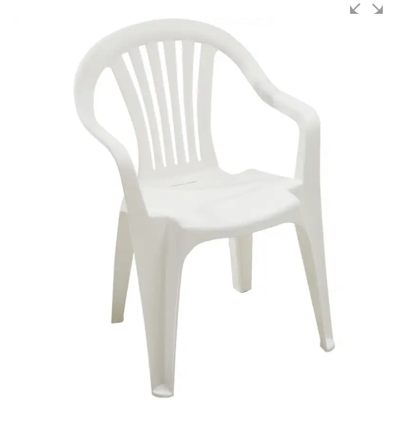 (Moving Sale) 4 Outdoor white chair - NEW!