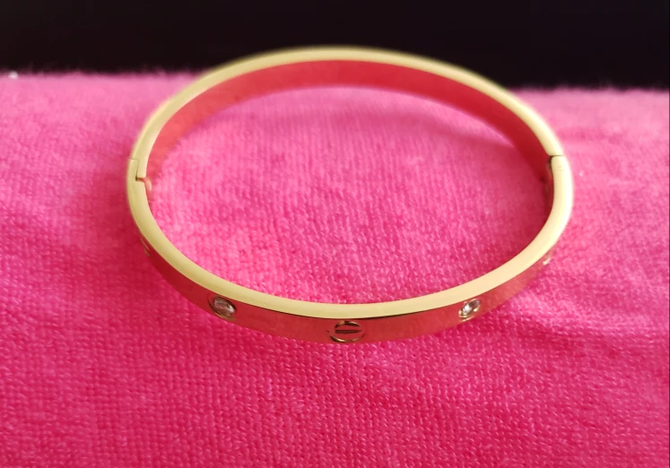 brand new stainless steel gold plated cuff bracelet image indicator(2)