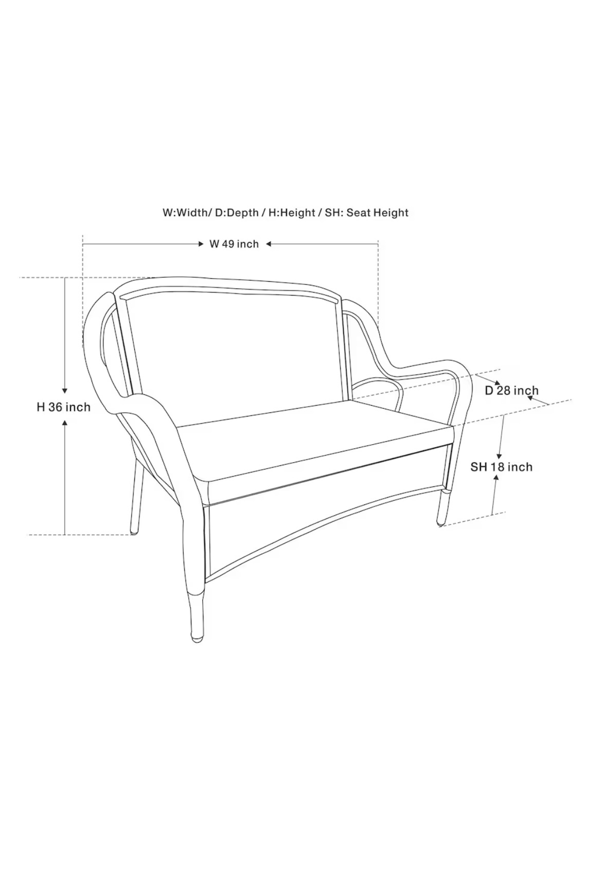 Tan Wicker Patio Loveseat (Selling By Thursday 25th July) - photo 4