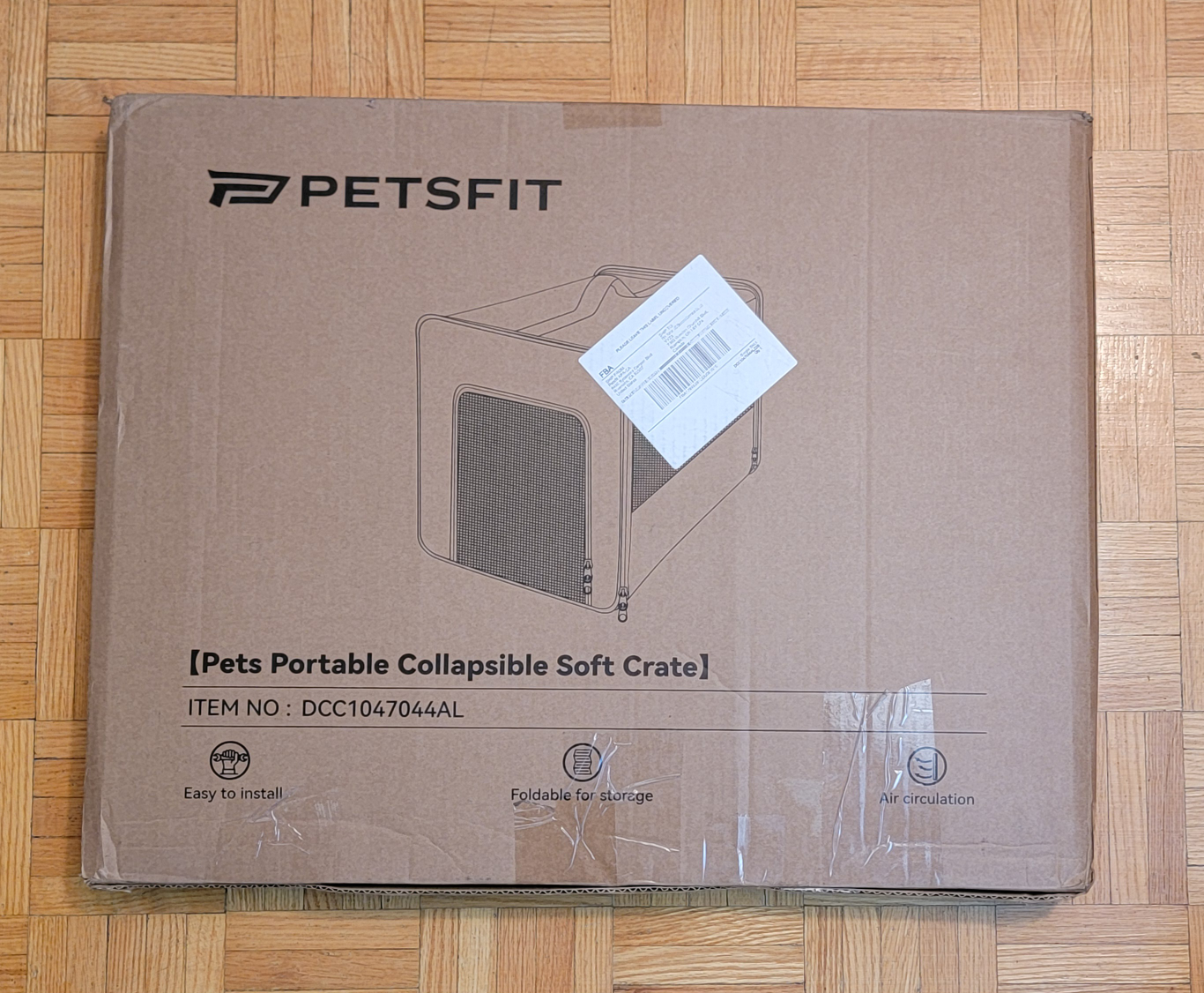 Petsfit Sided Dog Crate, Chewproof Design Breathable, Grey image indicator(6)