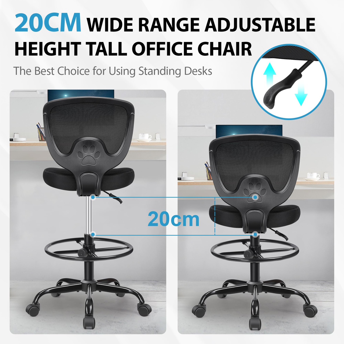 New  Office Drafting Chair,  Chair with Adjustable Height - photo 3