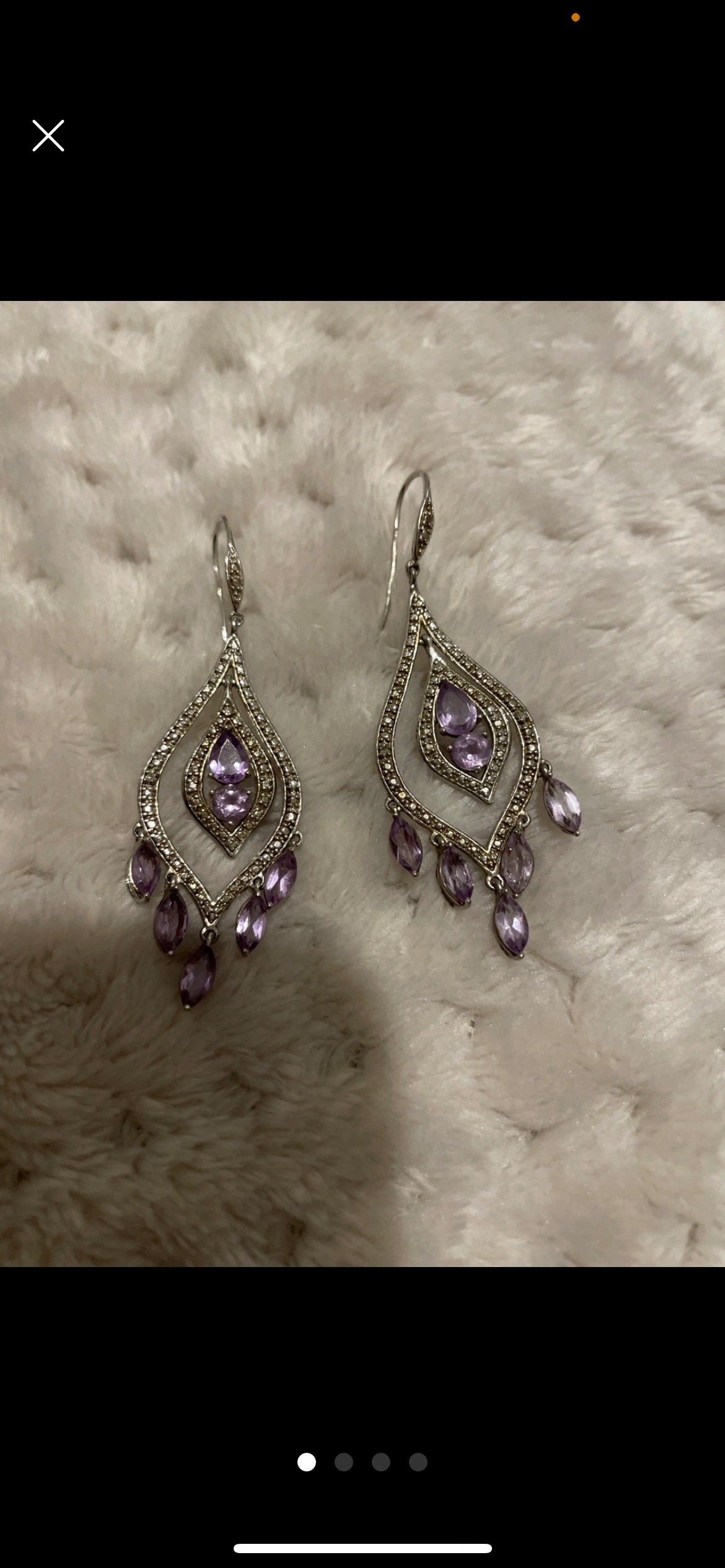 Silver earrings with Amethyst image indicator(4)