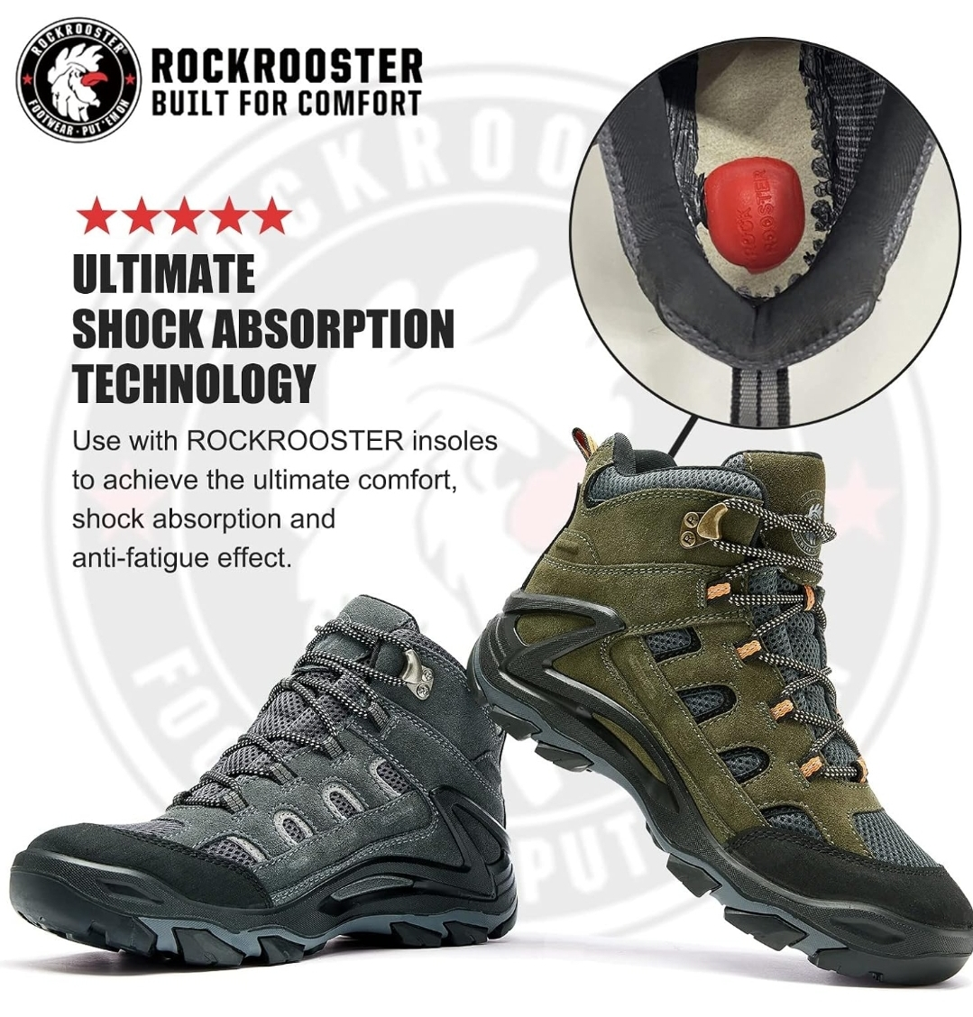 Rockrooster Newland Green 6" Waterproof Hiking Shoes KS5536 image indicator(10)