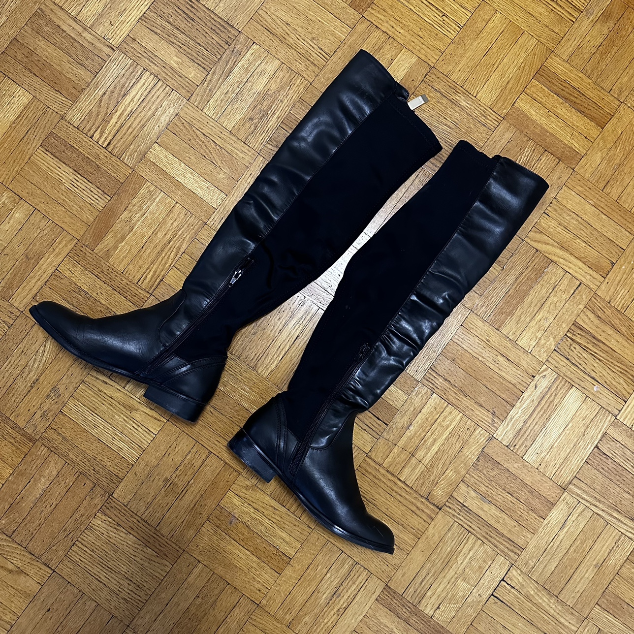ALDO  Black knee High Riding Boots image indicator(2)