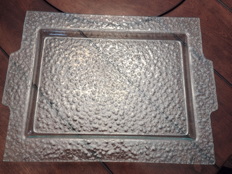 BEAUTIFUL GLASS SERVING TRAY thumbnail