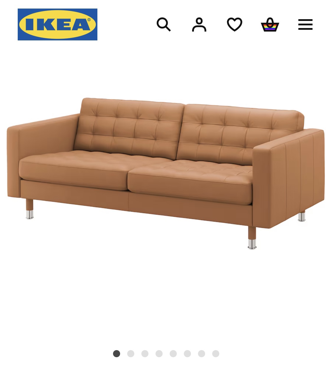 Leather sofa and ottoman - photo 4