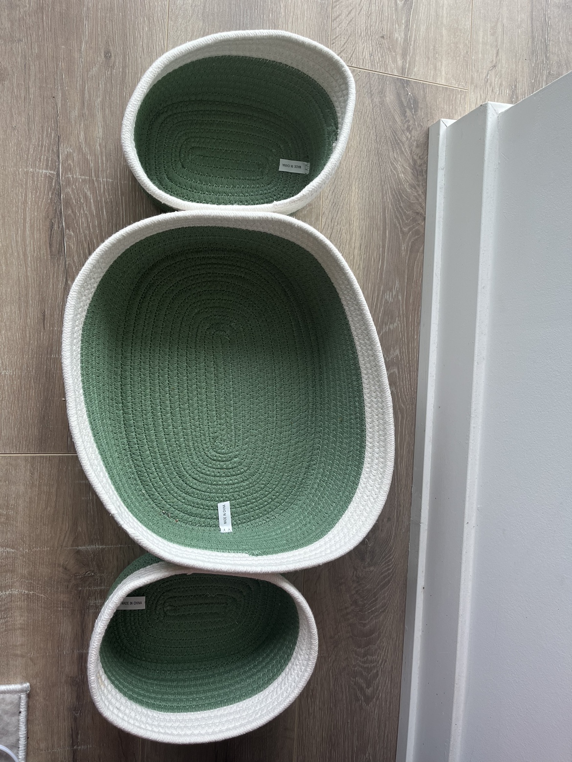 Woven storage baskets: Set of 3 - photo 4