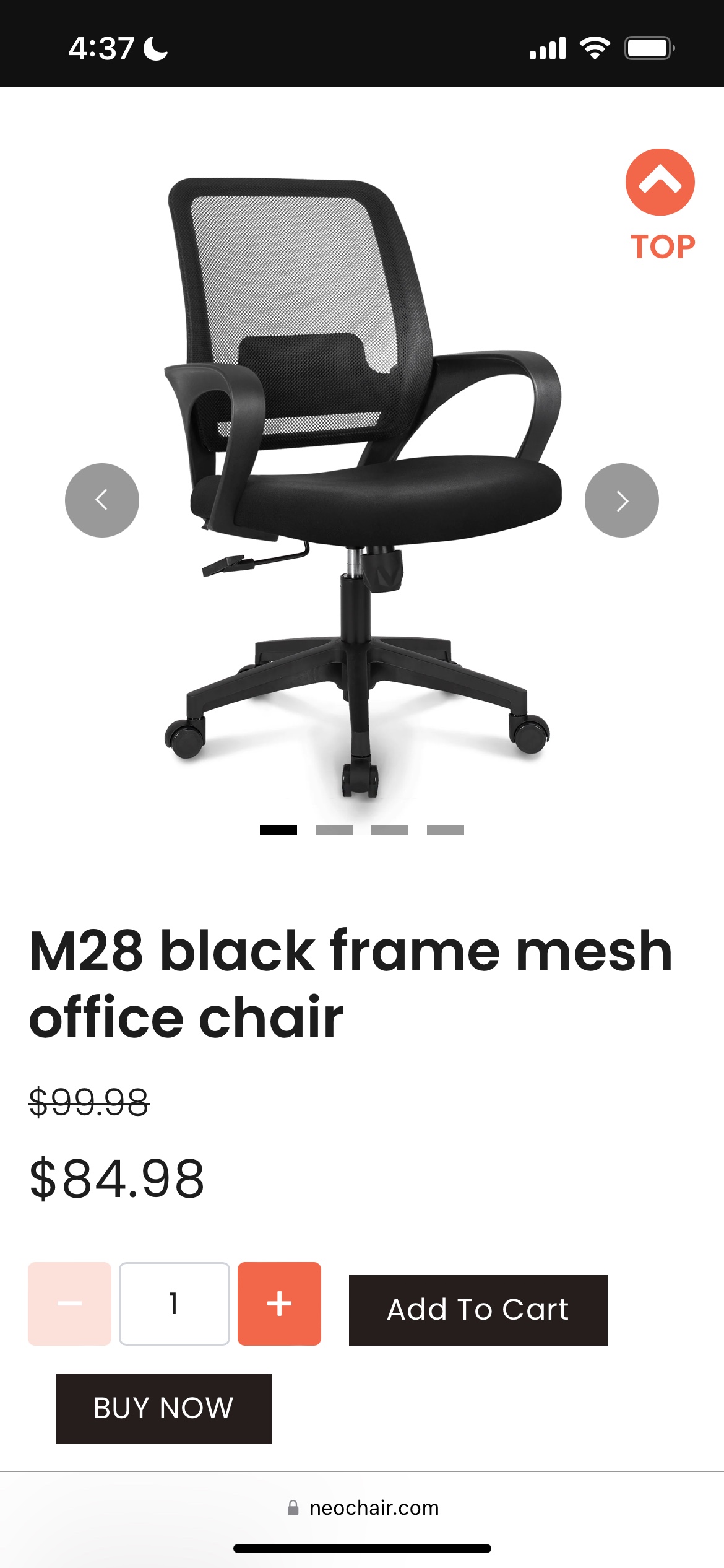 Neochair MB5 Black Office Chair