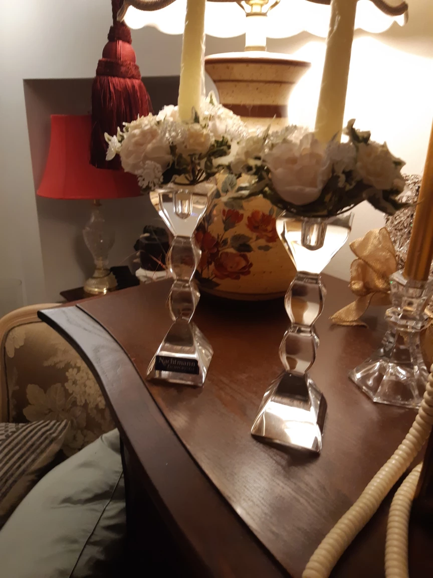 beautiful crystal candle holder