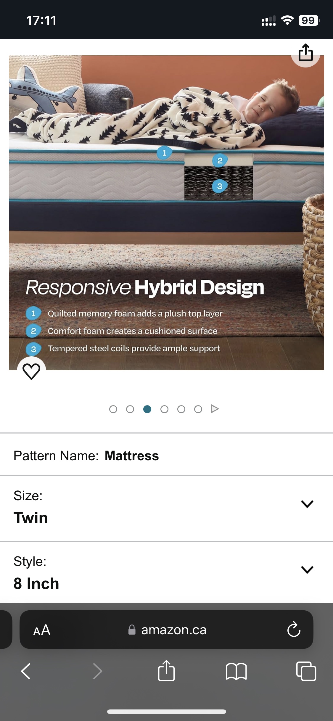 Linenspa twin mattress (pick up on 25th or 26th ONLY) - photo 5