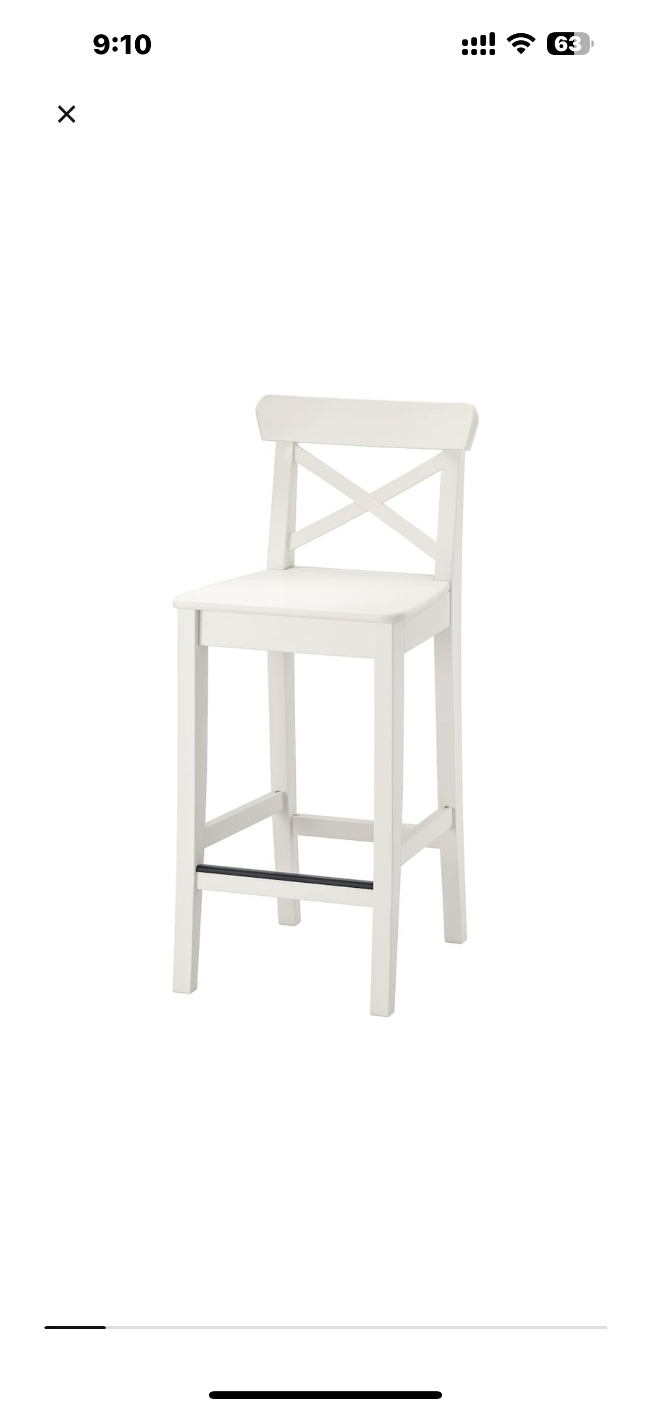 Ikea ingolf bar chair x2
