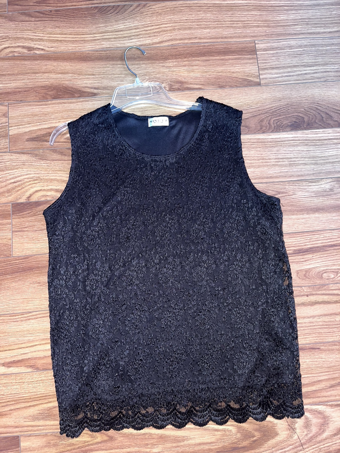 Black lace tank top