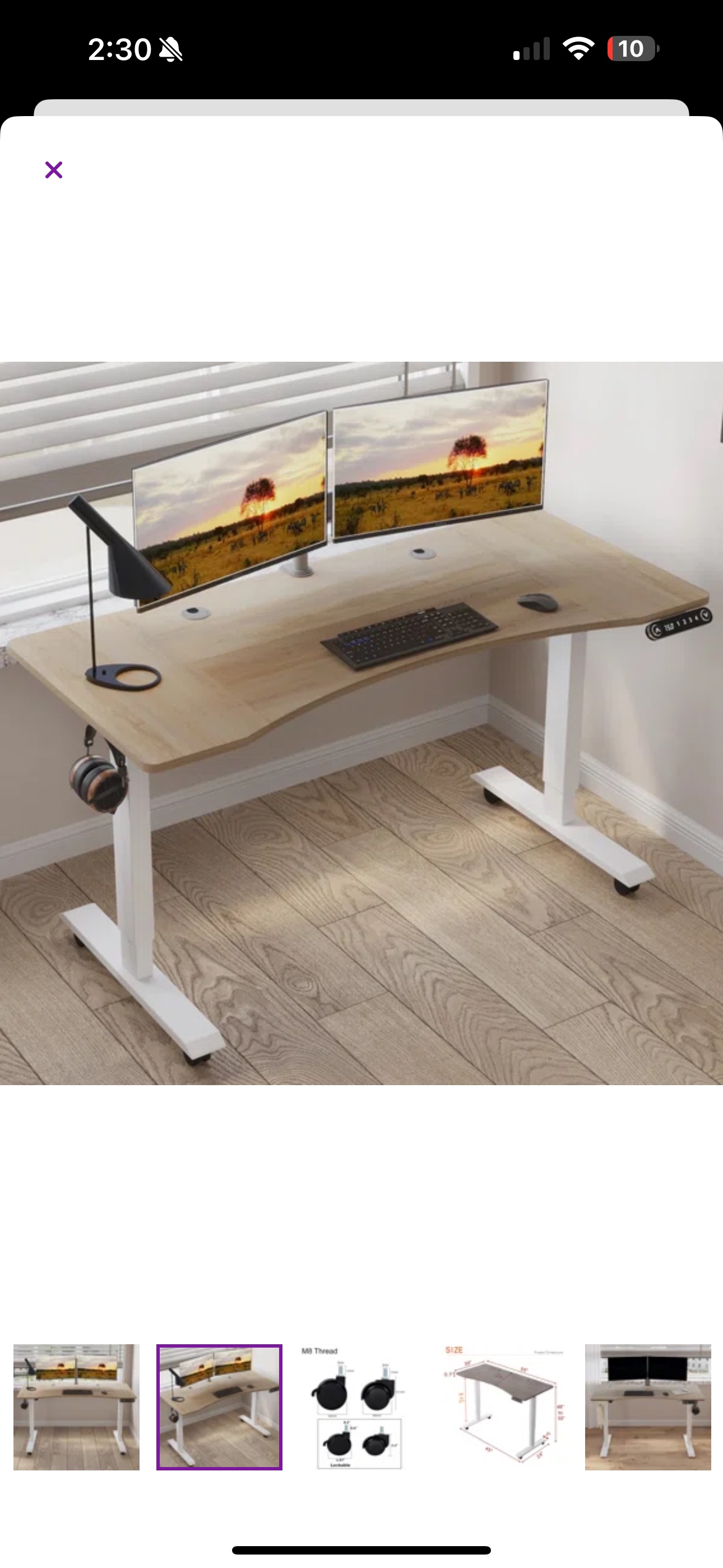 Adjustable standing desk/ monitor table / computer table