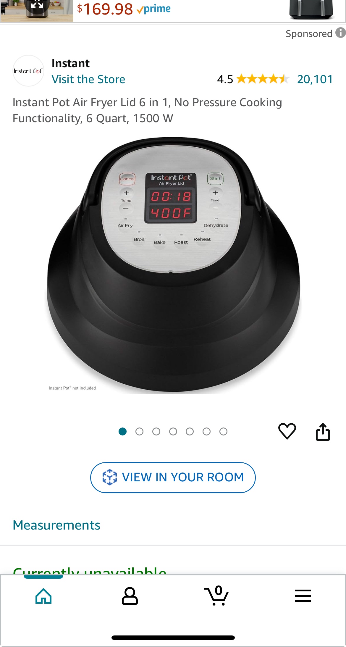 Instant Pot Airfryer Lid 6QT - photo 3