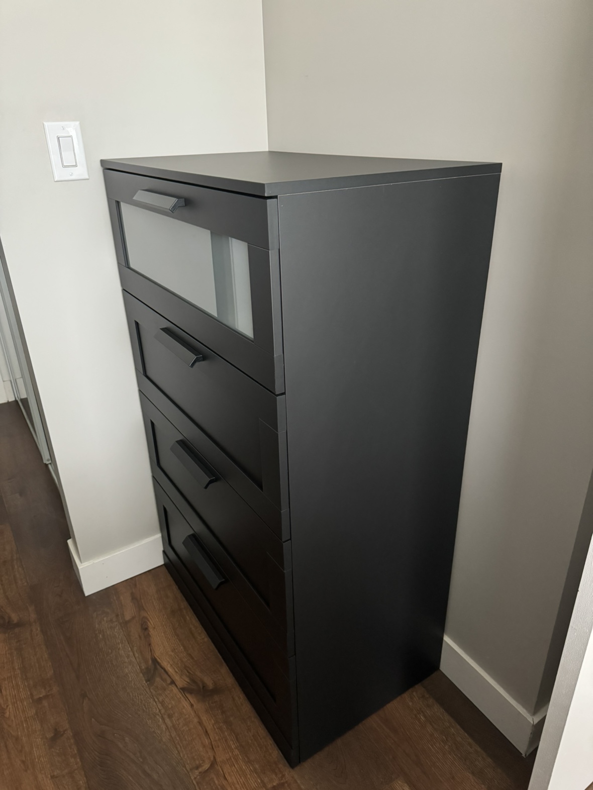 IKEA 4 Drawer Chest Black (Brimnes) - photo 2
