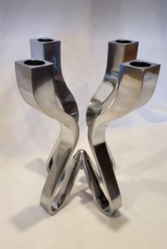 Silver art decor 4 Arm Candelabra, Umbra Chorus Vintage - photo 4