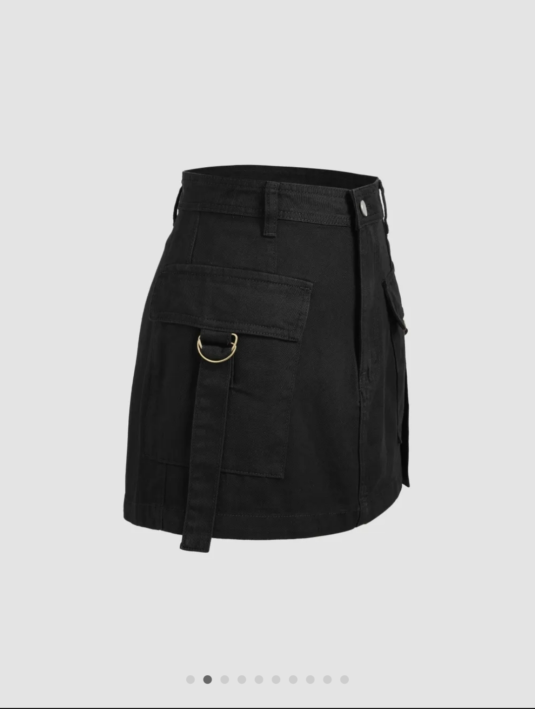 [Unsealed] Black Cargo Mini Skirt (S) - photo 3