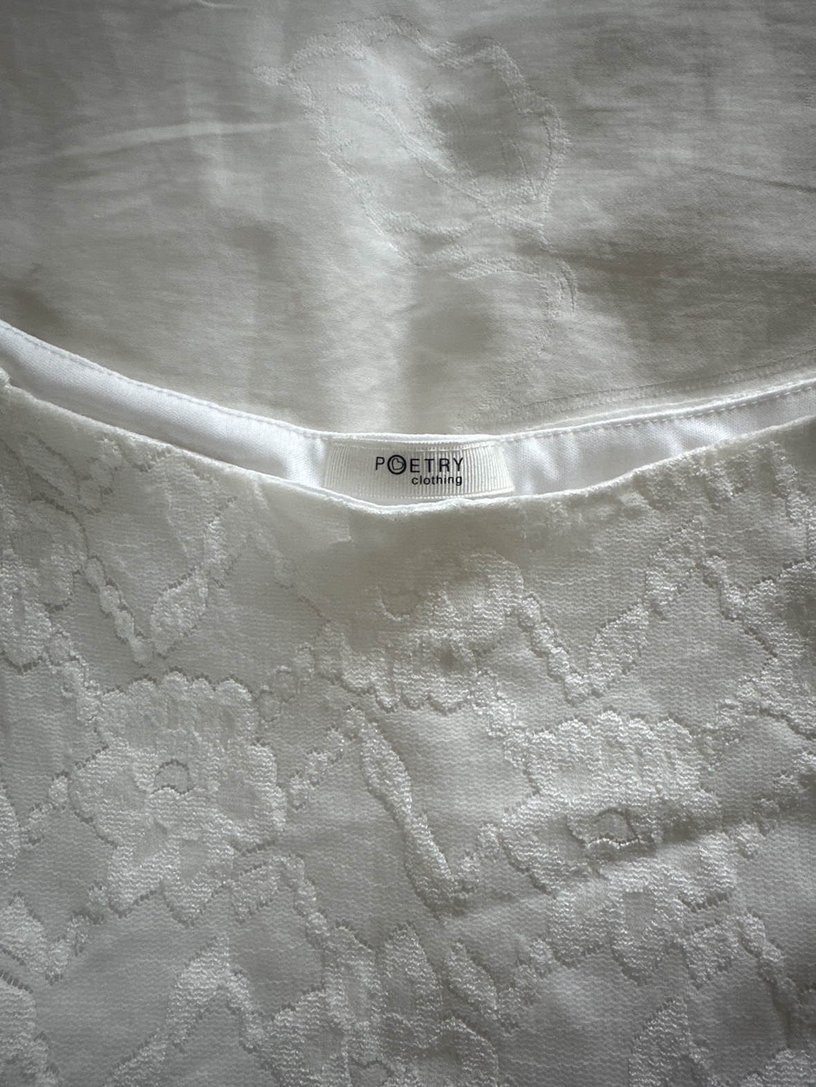 White cropped floral top - photo 2
