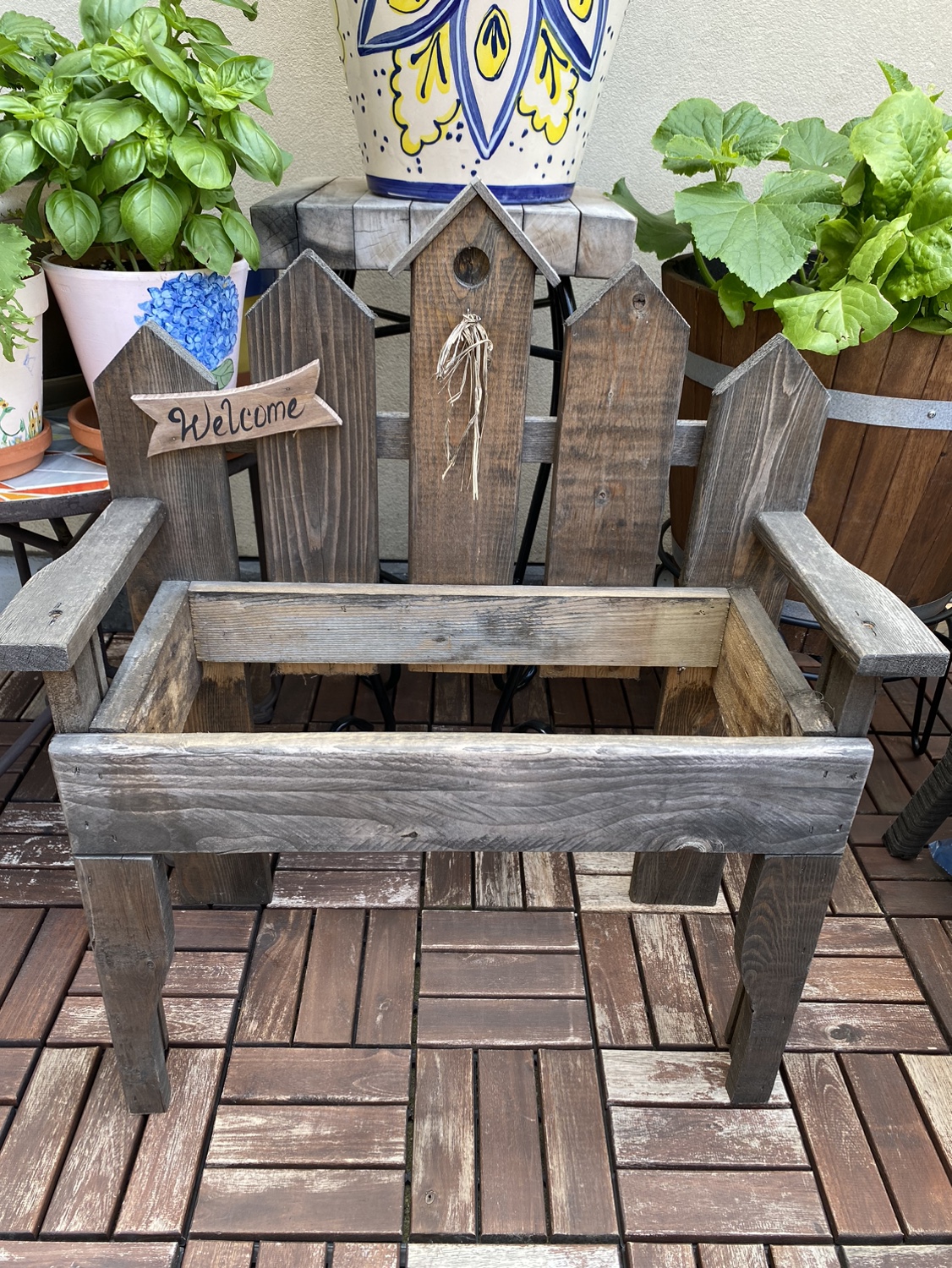 Rustic Plant Stand Bench thumbnail