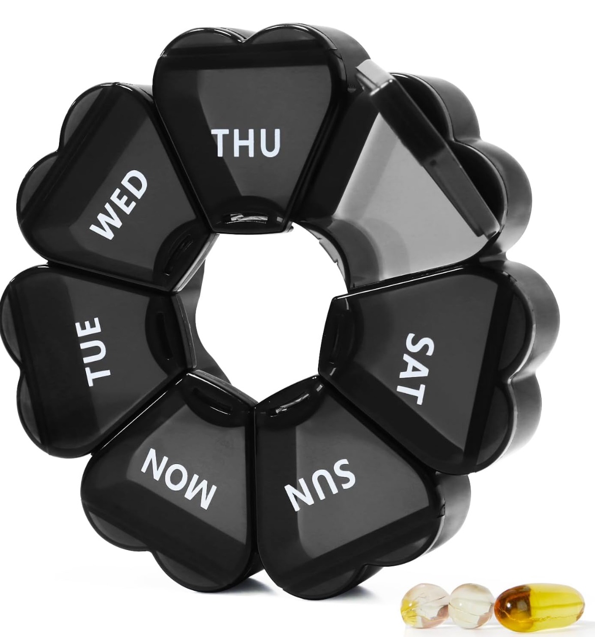 Large Heart-shaped Weekly Pill Organizer image indicator(2)