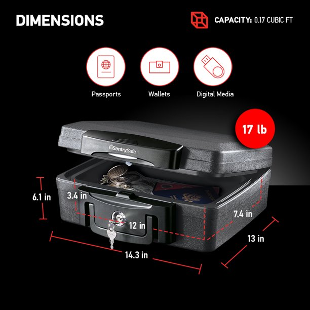 SentrySafe H0100 Fire-Resistant Box and Waterproof Box image indicator(3)