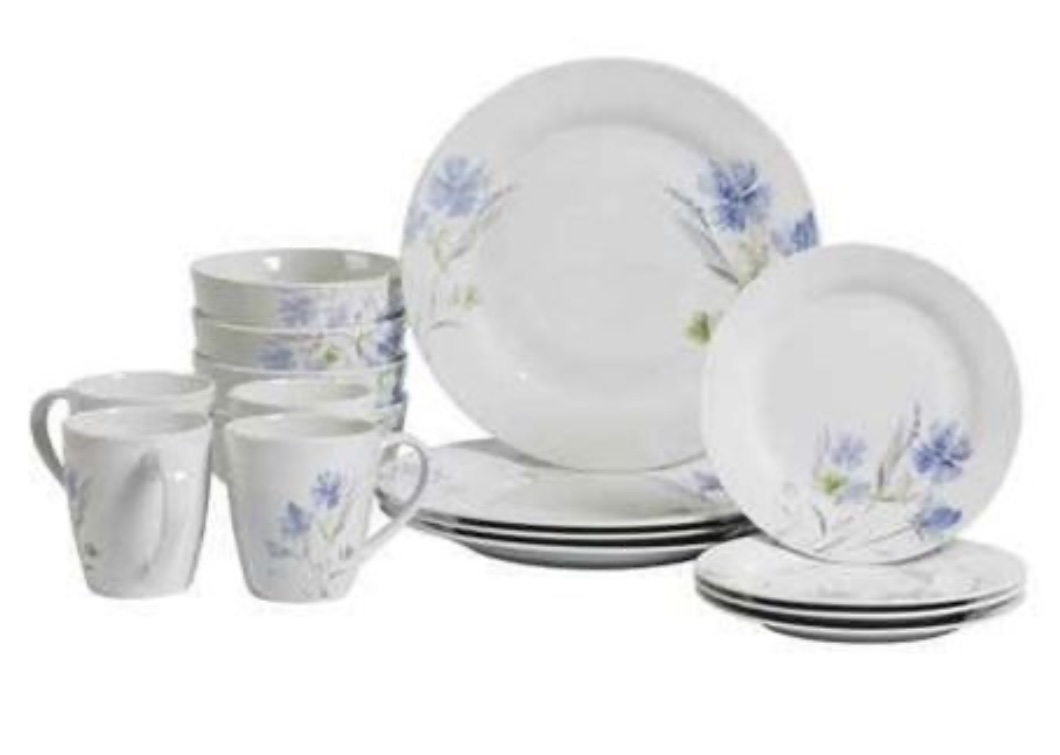NEW 16pc Tabletops TTU-83700-E Gallery Wildflower Dinnerware Set