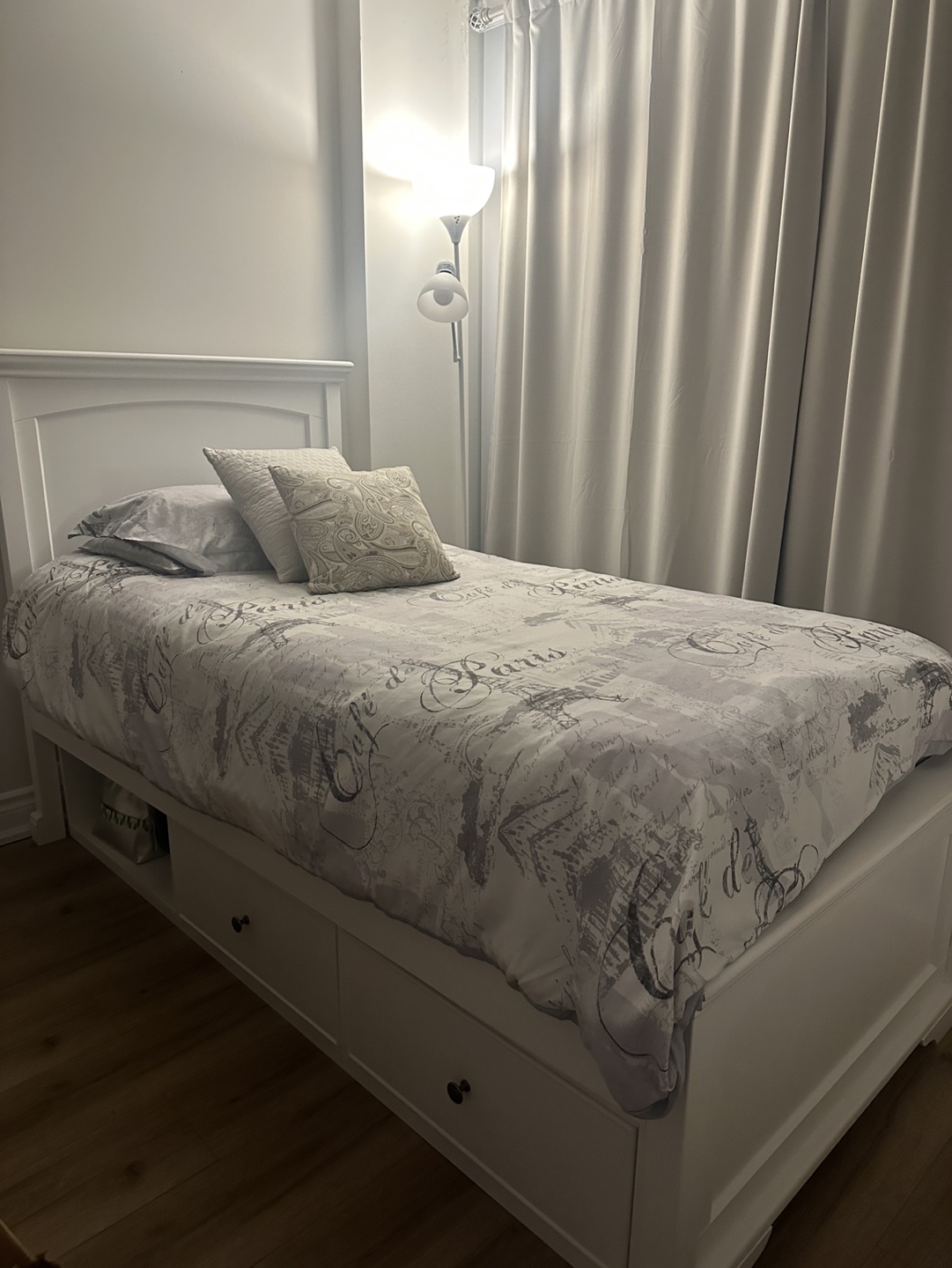 Solid Wood Bed With Storage and Mattress Included thumbnail