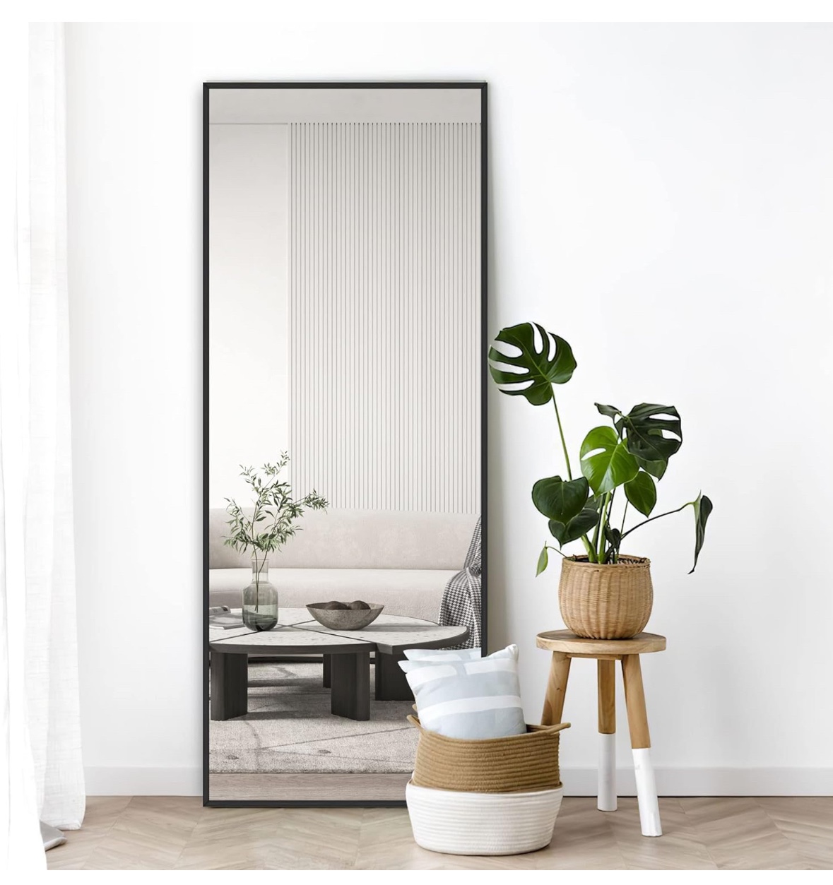 Mirror Full Length, Aluminum Alloy Thin Frame - photo 2