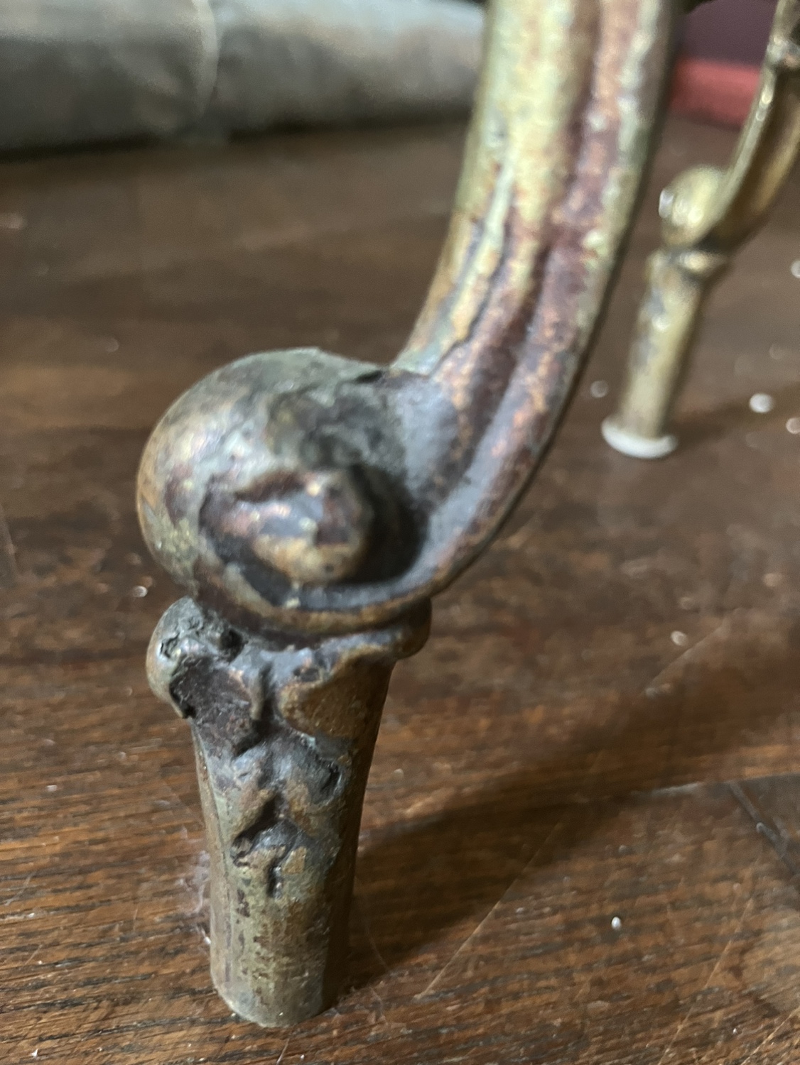 Antique glass and brass beaux arts coffee or side table - photo 4