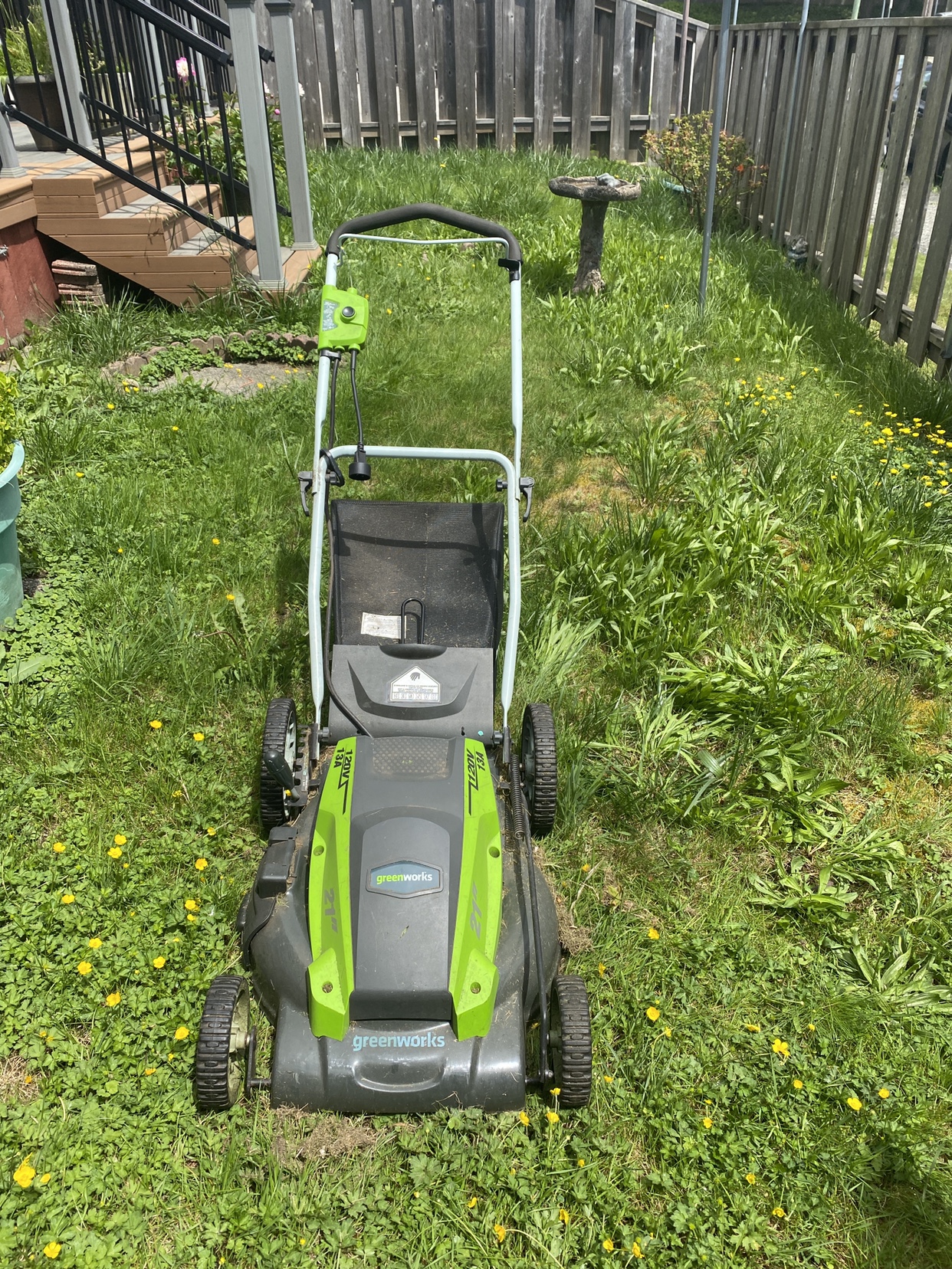 Electric lawn mower rear bagger - photo 3