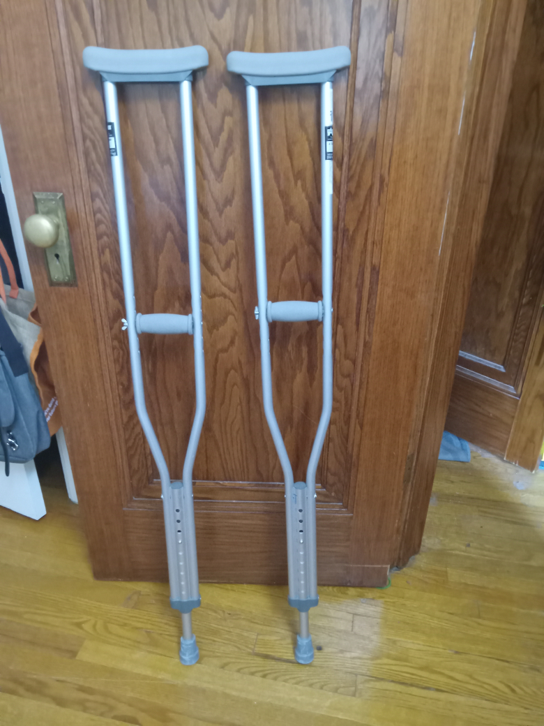 Aluminum crutches