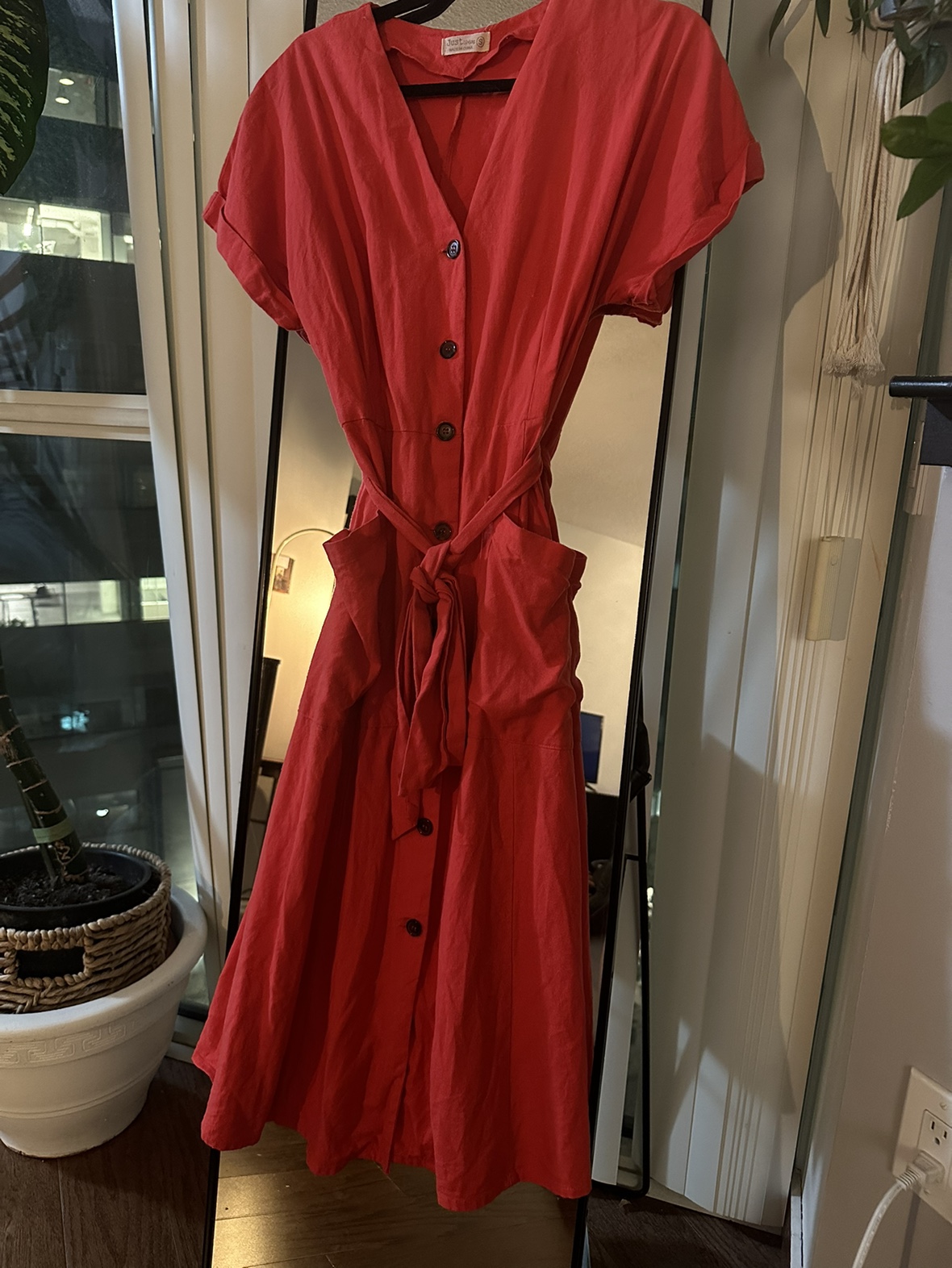 Linen Blend Sun Dress thumbnail