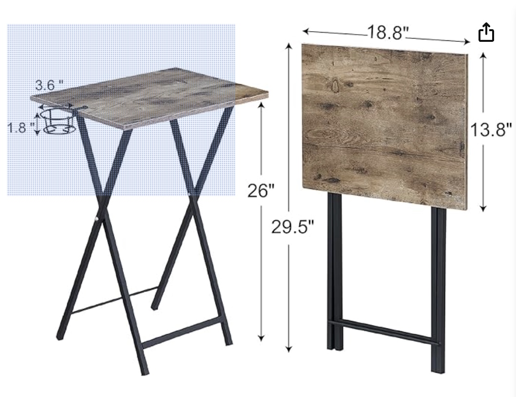 Two beautiful foldable tables. Golden/White - photo 2