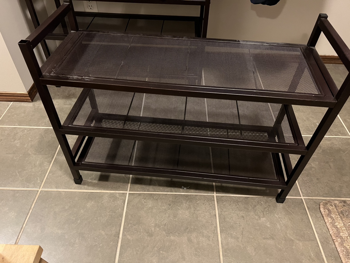 Metal shoe rack!
