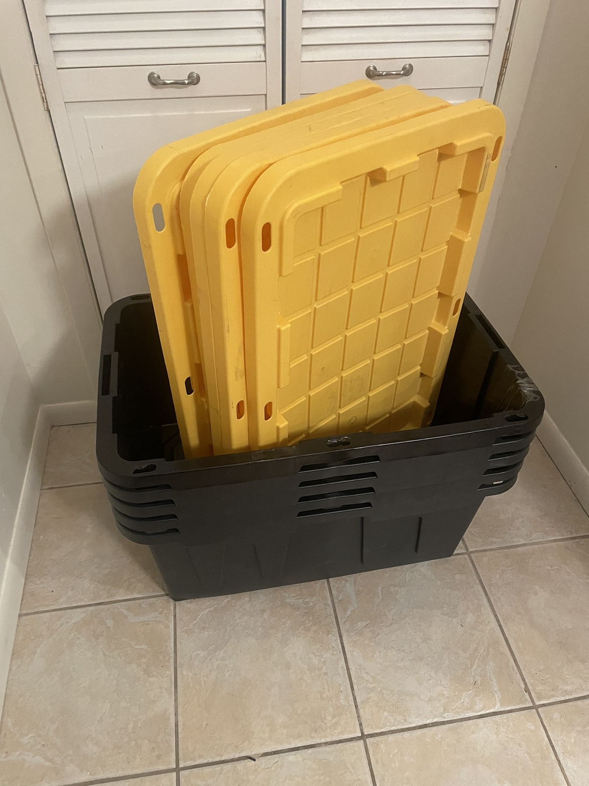 5 Heavy Duty Large Storage Tote Bins