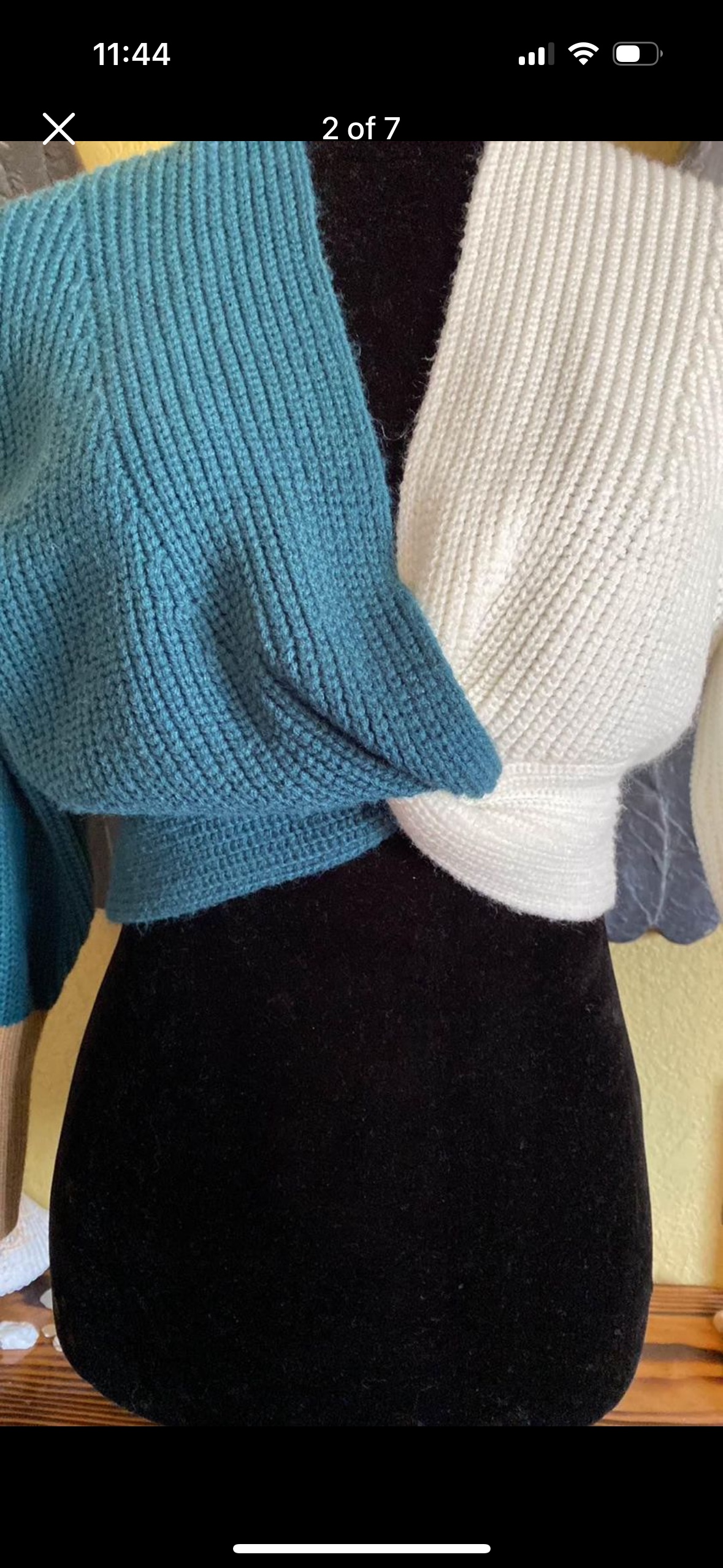 Zaful Mixed Knit Twist Front Crop Sweater - photo 2