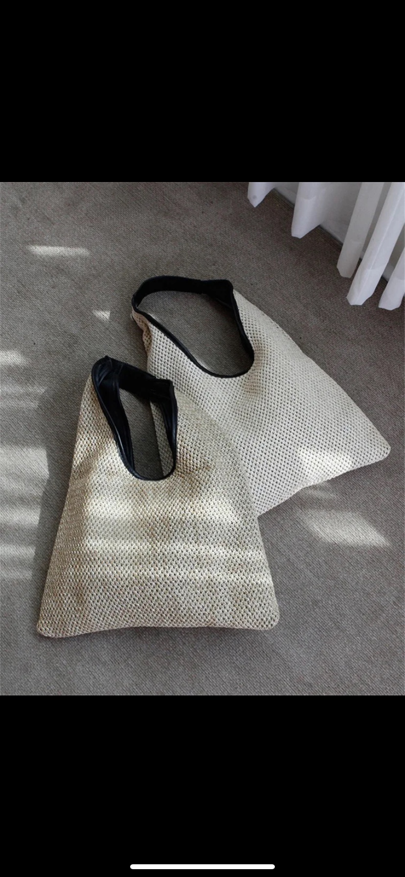 New never used straw raffia paper bag - photo 3