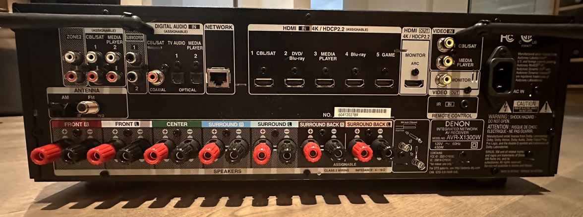 Denon AVR-1300W network A/V receiver image indicator(3)